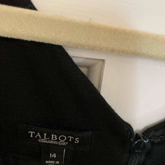 Talbots Elegant Black and White Sleeveless Dress - Picture 3 of 3